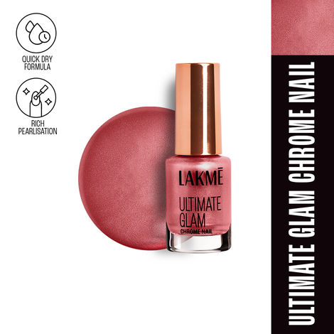 Buy Lakme Ultimate Glam Chrome Nail Red 6 ml-Purplle