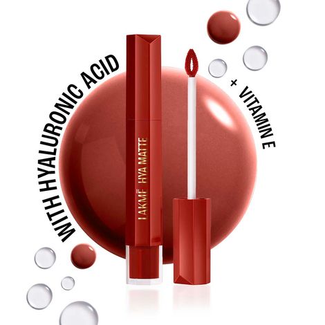Buy Lakme 9to5 Hya Matte Liquid Lipstick With Hyaluronic Acid & Vitamin E, 2X Hydration, Long-lasting, Transferproof, Weightless Lady Brick - 5.3 ml-Purplle