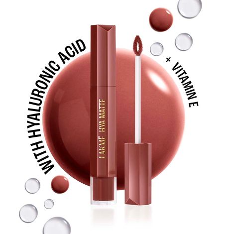 Buy Lakme 9to5 Hya Matte Liquid Lipstick With Hyaluronic Acid & Vitamin E, 2X Hydration, Long-lasting, Transferproof, Weightless Vacation Nude - 5.3 ml-Purplle