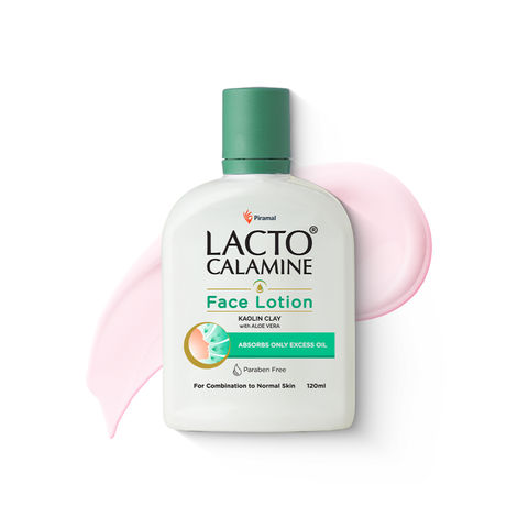 Buy Lacto Calamine Face Lotion kaolin Clay with Aloe vera for Combination to Normal Skin, (120 ml)-Purplle