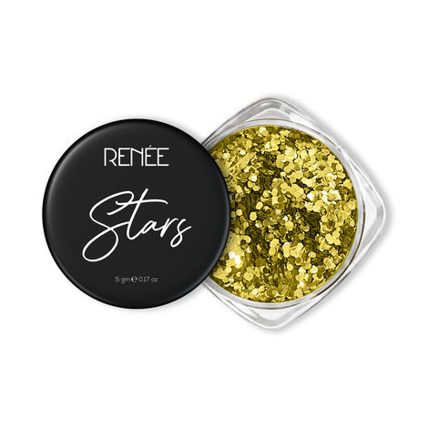 Buy RENEE Stars Face & Body Glitter - Gold 5 gm-Purplle