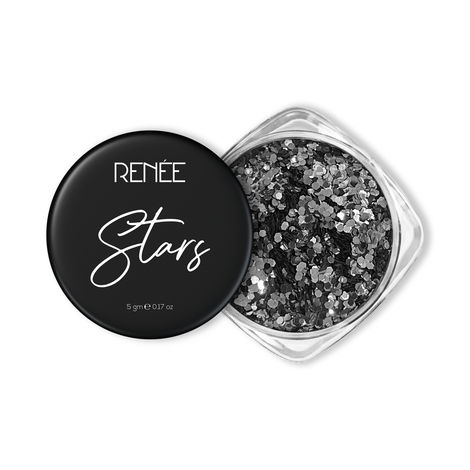 Buy RENEE Stars Face & Body Glitter - Silver 5 gm-Purplle