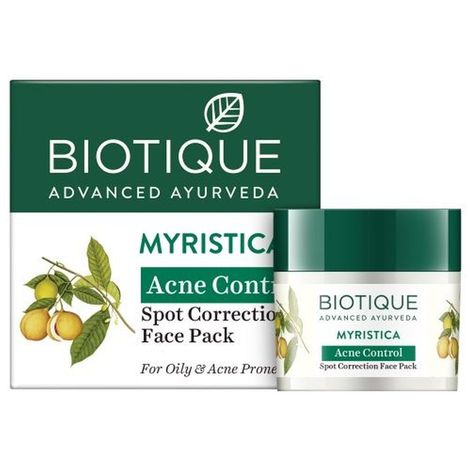 Buy Biotique Myristica Acne Control Spot Correction Face Pack 20 gm-Purplle