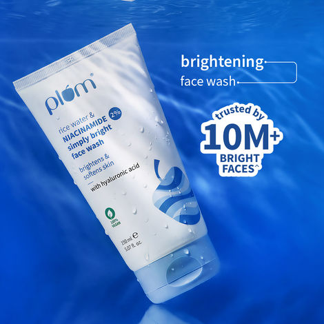 Buy Plum 2% Niacinamide Face Wash With Rice Water | Brightens Skin & Smoothens Skin | Gentle & Non-Drying (150 ml)-Purplle