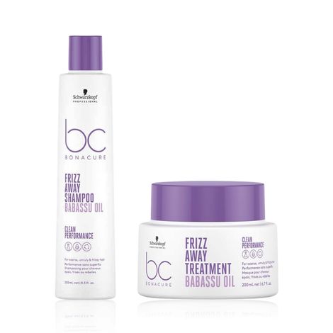Buy Schwarzkopf Professional Bonacure Frizz Away Essentials Combo with Babassu Oil [ Treatment 200 ml + Shampoo 250 ml]-Purplle