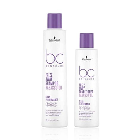 Buy Schwarzkopf Professional Bonacure Frizz Away Smoothness Set with Babassu Oil [Conditioner 200 ml + Shampoo 250 ml]-Purplle