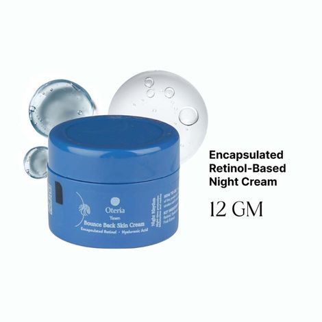 Buy Oteria Bounce Back Skin Cream (12 GM) | Night Repair Cream And Skin Damage Repair Cream With Encapsulated Retinol, Hyaluronic Acid-Purplle