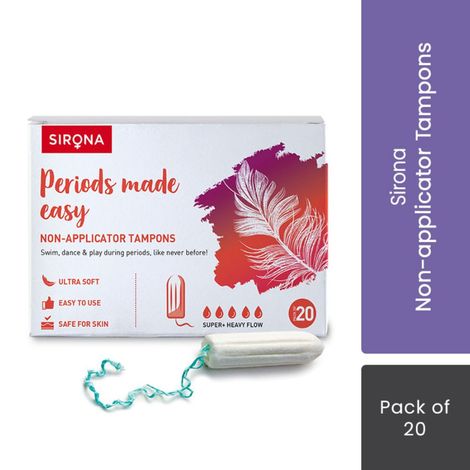 Buy Sirona Non Applicator  Tampons Super Plus Heavy Flow - 20 Pieces - 20 Pcs-Purplle