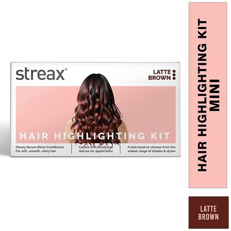 Buy Streax Mini Hair Colour Highlight Kit, LATTE BROWN, DIY Application, 75 gm-Purplle