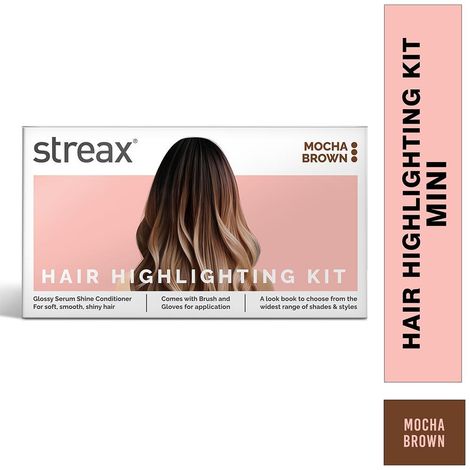 Buy Streax Mini Hair Colour Highlight Kit, MOCHA BROWN, DIY Application, 45 gm-Purplle