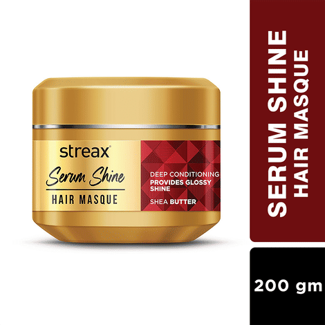 Buy Streax Serum Shine Hair Mask - 200 gm | For Dull hair , Infused with Shea Butter-Purplle