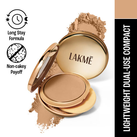 Buy Lakme 9to5 Fashionista Collection Double Duty Dual Finish Compact 20 Nude,9 gm-Purplle