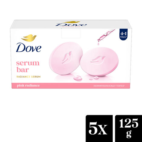 Buy Dove Pink Beauty Bar - Soft, Smooth, Glowing Skin, 125*5 gm-Purplle
