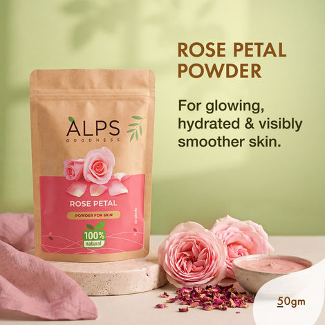 Buy Alps Goodness Powder - Rose Petal (50 gm) | Gulab Powder| 100% Natural Powder | No Chemicals, No Preservatives, No Pesticides| Hydrating Face Mask-Purplle