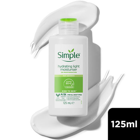 Buy Simple Kind to Skin Hydrating Light Moisturiser| For all skin types  | No Added Perfume, No Harsh Chemicals, No Artificial Color, No Alcohol and No Parabens | 125 ml-Purplle