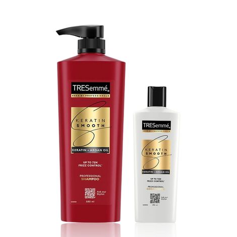 Buy TRESemme Keratin Smooth Duo (Shampoo 580 ml + Conditioner 190 ml)-Purplle