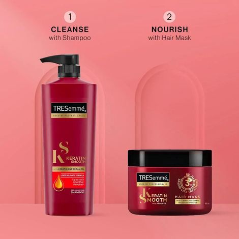 Buy TRESemme Keratin Smooth Care Duo (Shampoo 580 ml + Keratin Mask 300 ml)-Purplle