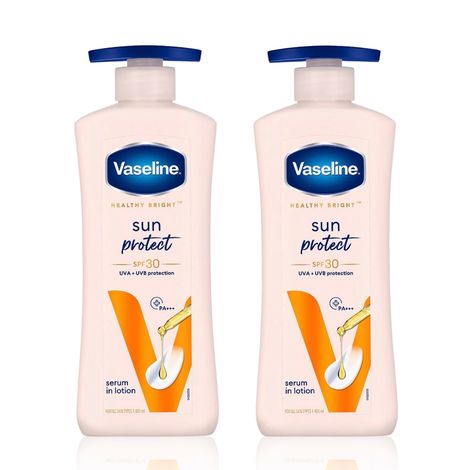 Buy Vaseline Sun Protect Duo (Body Lotion SPF 30 400 ml x 2)-Purplle
