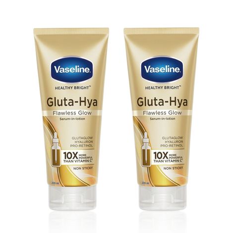 Buy Vaseline Gluta-Hya Glow Duo (Serum-In-Lotion 200 ml x 2)-Purplle