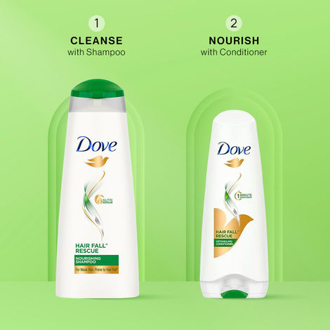 Buy Dove Hair Fall Rescue Duo (Shampoo 340 ml + Conditioner 175 ml)-Purplle