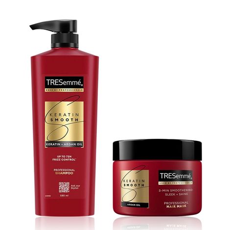 Buy TRESemme Keratin Smooth Duo (Shampoo 580 ml + Keratin Mask 300 ml)-Purplle
