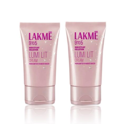 Buy Lakme Lumi Strobe Cream Duo (Highlighter + Moisturizer + Primer Dewy Rose 30 gm x 2)-Purplle