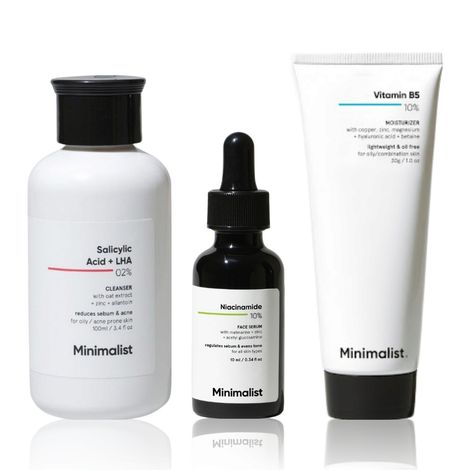 Buy Minimalist Spot Reduction CSM Mini Kit  : (Cleanser 100 ml) + Niacinamide Serum (10 ml) + Moisturizer (30 gm) Combo of 3-Purplle