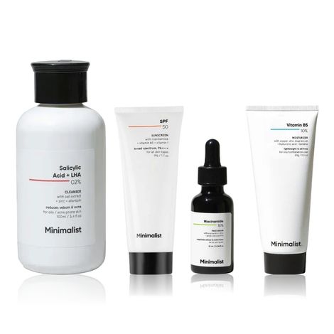 Buy Minimalist CSMS Travel Kit : (Cleanser 100 ml + Niacinamide 10 ml + Moisturizer 30 gm+ Sunscreen 30 gm) Combo of 4-Purplle
