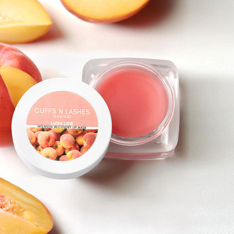 Buy Cuffs N Lashes Shea Butter Vitamin E Castor Oil- Lip Mask- PEACH FUZZ 8 gm-Purplle
