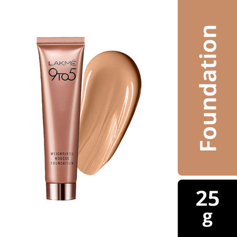 Buy Lakme 9 To 5 Weightless Mousse Foundation - Rose Ivory (25 gm)-Purplle
