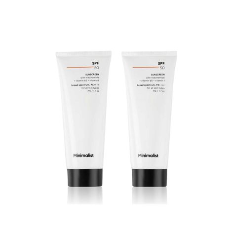 Buy Minimalist SPF 50 Sunscreen 30 gm X 2 (Pack of 2)-Purplle