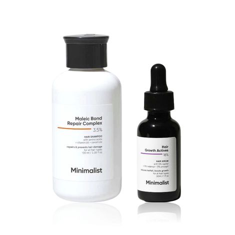 Buy Minimalist Hair Repair Shampoo (100 ml) + Hair Growth Serum (30 ml) Duo Combo of 2-Purplle