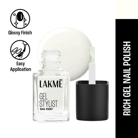 Buy Lakme Absolute Gel Stylist Nail Color, Snowball (12 ml)-Purplle