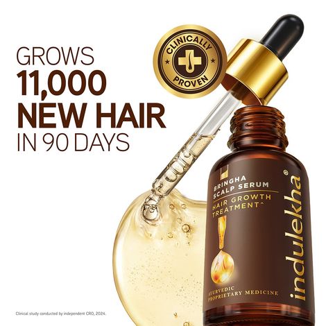 Buy Indulekha Bringha Hair Growth Treatment Scalp Serum with Bringha, Rosemary and Amla for Hair Growth, 30 ml-Purplle