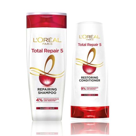 Buy L'Oreal Paris Total Repair 5 shampoo 340 ml & L'Oreal Paris Total Repair 5 Conditoner 180 ml-Purplle