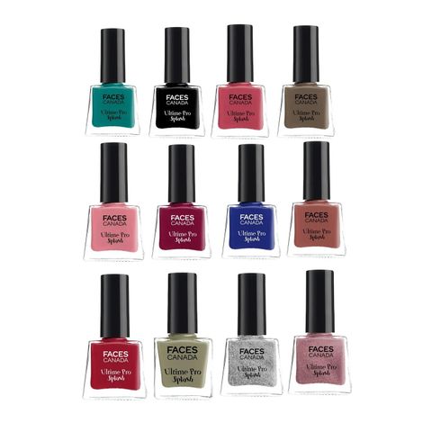 Buy FACES CANADA Splash Nail Enamel 12 in 1 Combo (8 ml x 12)-Purplle