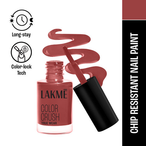 Buy Lakme True Wear Color Crush Nail Polish, Long Lasting & Vibrant Nail Paint, 525, 6ml-Purplle