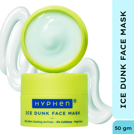 Buy Hyphen Ice Dunk Face Mask 31% Skin Cooling Active & 3% Caffeine To Depuff Skin Lift & Collagen Boost (50 gm)-Purplle