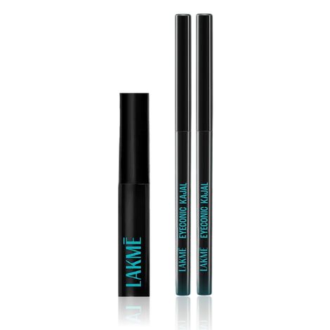 Buy Lakme All-Day Eye Drama Set (9 to 5 Eyeconic Liquid Eyeliner – 4.5 ml + Eyeconic Kajal Twin Pack – 0.35 gm x2) Combo of 2-Purplle