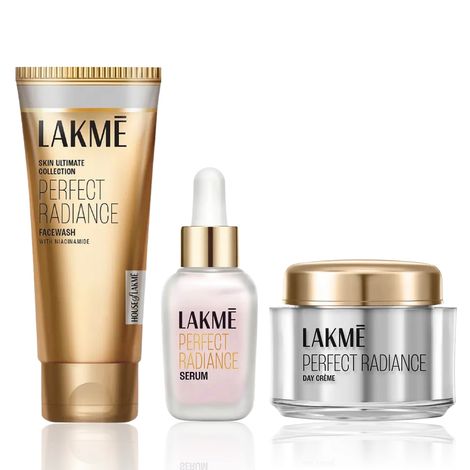 Buy Lakme Radiance & Brightening Trio (Perfect Radiance Serum 15 ml + Day Cream 50 gm + Brightening Facewash 100 gm) Combo of 3-Purplle