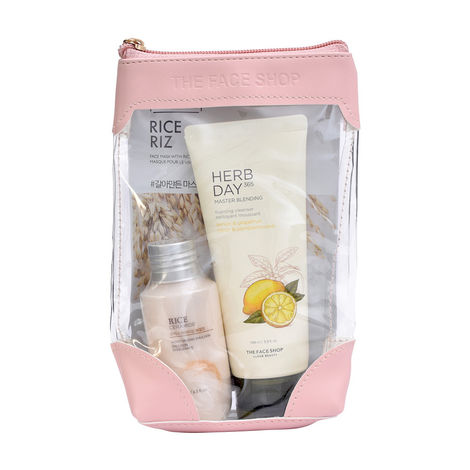 Buy The Face Shop Cleanse & Glow kit Combo of 4-Purplle