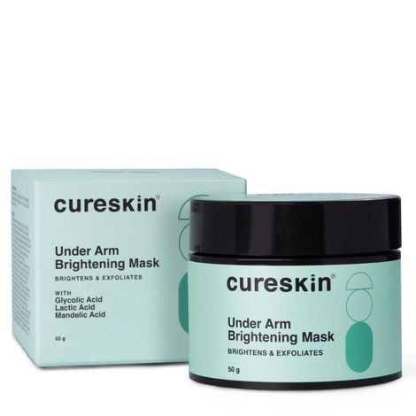 Buy Cureskin Under Arm Brightening Cream Mask with Glycolic Acid,Lactic Acid & Mandelic Acid | Dark Underarms & Hyperpigmentation | Under Arm Whitening Cream for Women & Men | Under arm Dark Removing Cream (50 gm)-Purplle