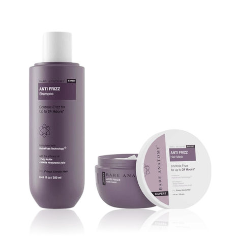 Buy Bare Anatomy Frizz Control Kit (Anti Frizz Shampoo 250 ml + Anti Frizz Hair Mask 250 gm)-Purplle