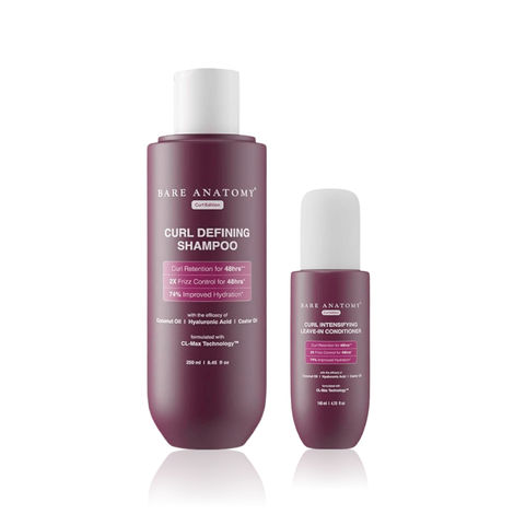 Buy Bare Anatomy Curl Defining Kit (Shampoo 250 ml + Leave in conditioner 140 ml)-Purplle