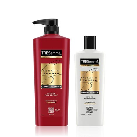 Buy Tresemme Keratin Smooth Shampoo (580 ml )+ Tresemme Keratin Smooth conditioner (190 ml) combo of 2-Purplle