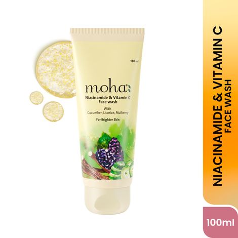 Buy Moha Niacinamide And Vitamin C Brightening Face Wash Cleanse And Brighten Skin 100 ml-Purplle