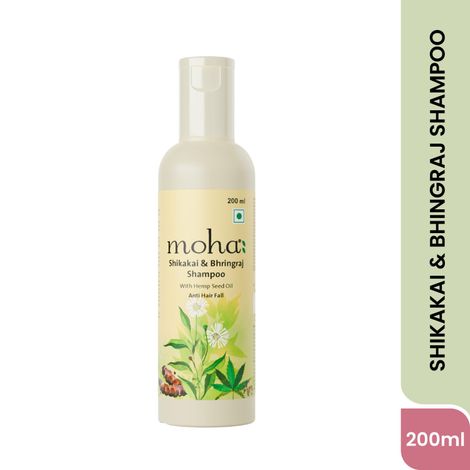 Buy Moha Shikakai & Bhringraj Shampoo | Anti Hair Fall Shampoo with Hemp Seed Oil | 200 ml-Purplle