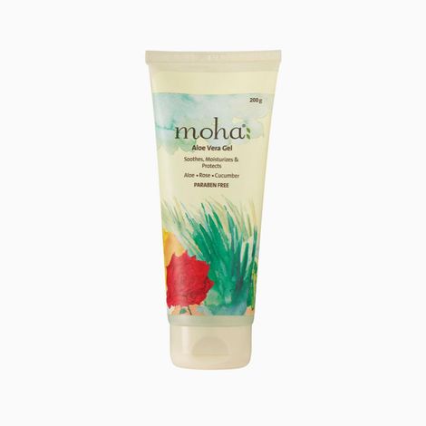 Buy Moha Rose & Cucumber Aloe Vera Gel To Prevent Pigmentation & Fine Lines For Glowing Skin 200 gm-Purplle