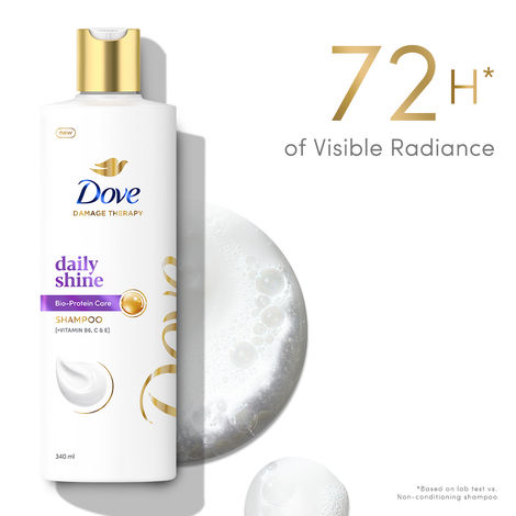 Buy Dove Daily Shine BIO PRO Shampoo 340 ml-Purplle