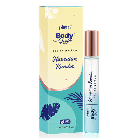 Buy Plum BodyLovin' Hawaiian Rumba Eau De Parfum| Long Lasting & Premium Beachy Fragrance | Luxury Perfume For Women & Men | Mandarin, Gardenia & Vanilla Notes | Travel-Friendly | High On Fun (15 ml)-Purplle